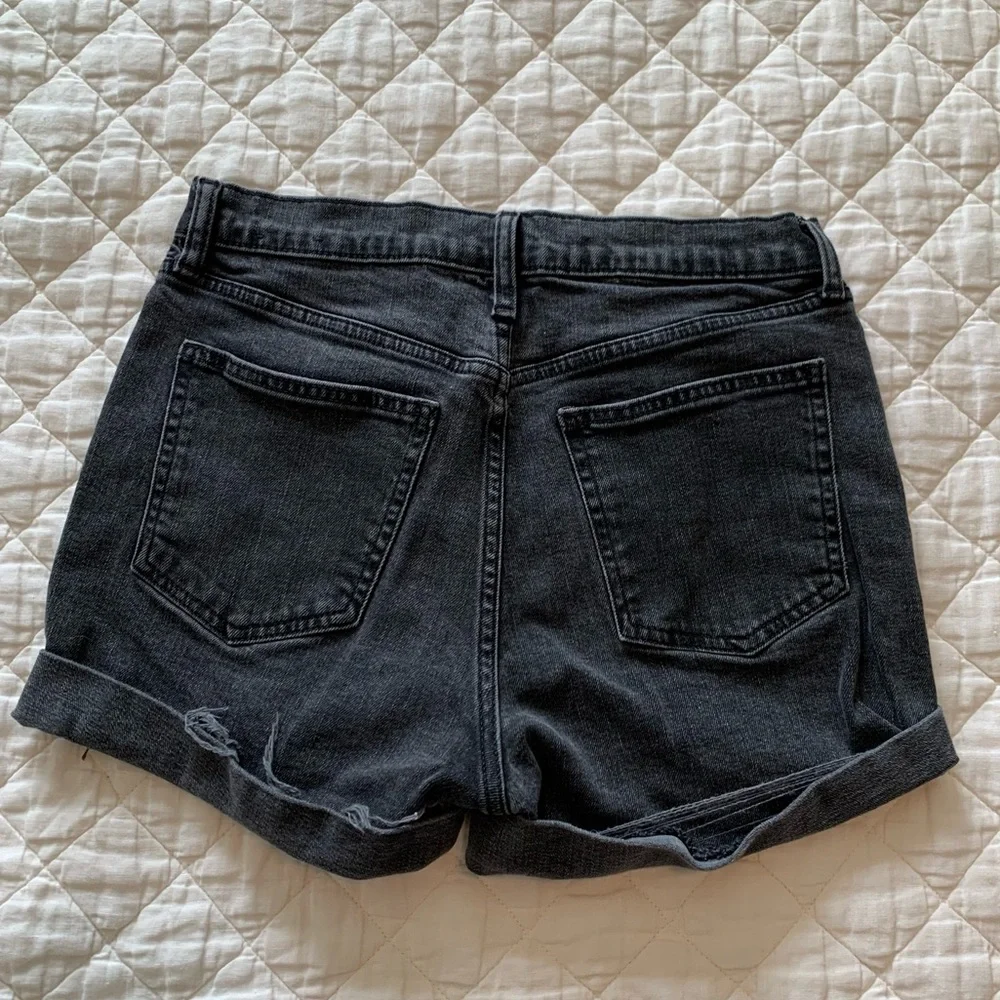 High Rise Denim Shorts - Picture 2 of 9
